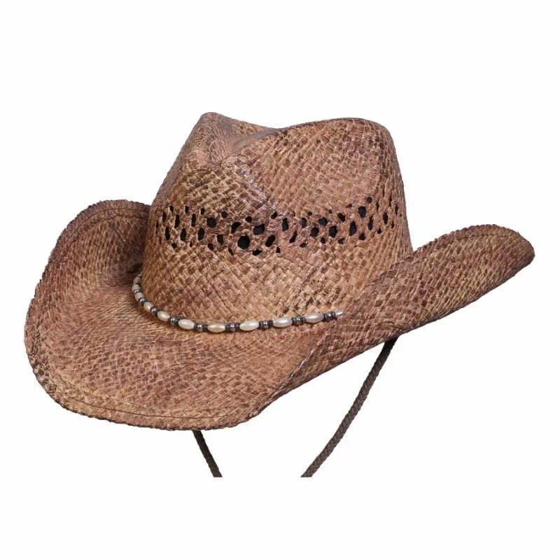 Pearl Western Raffia Cowgirl Hat