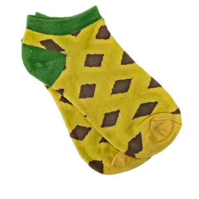 Pineapple Patterned Ankle Socks (Adult Medium - Women's Shoe Sizes 5-10)