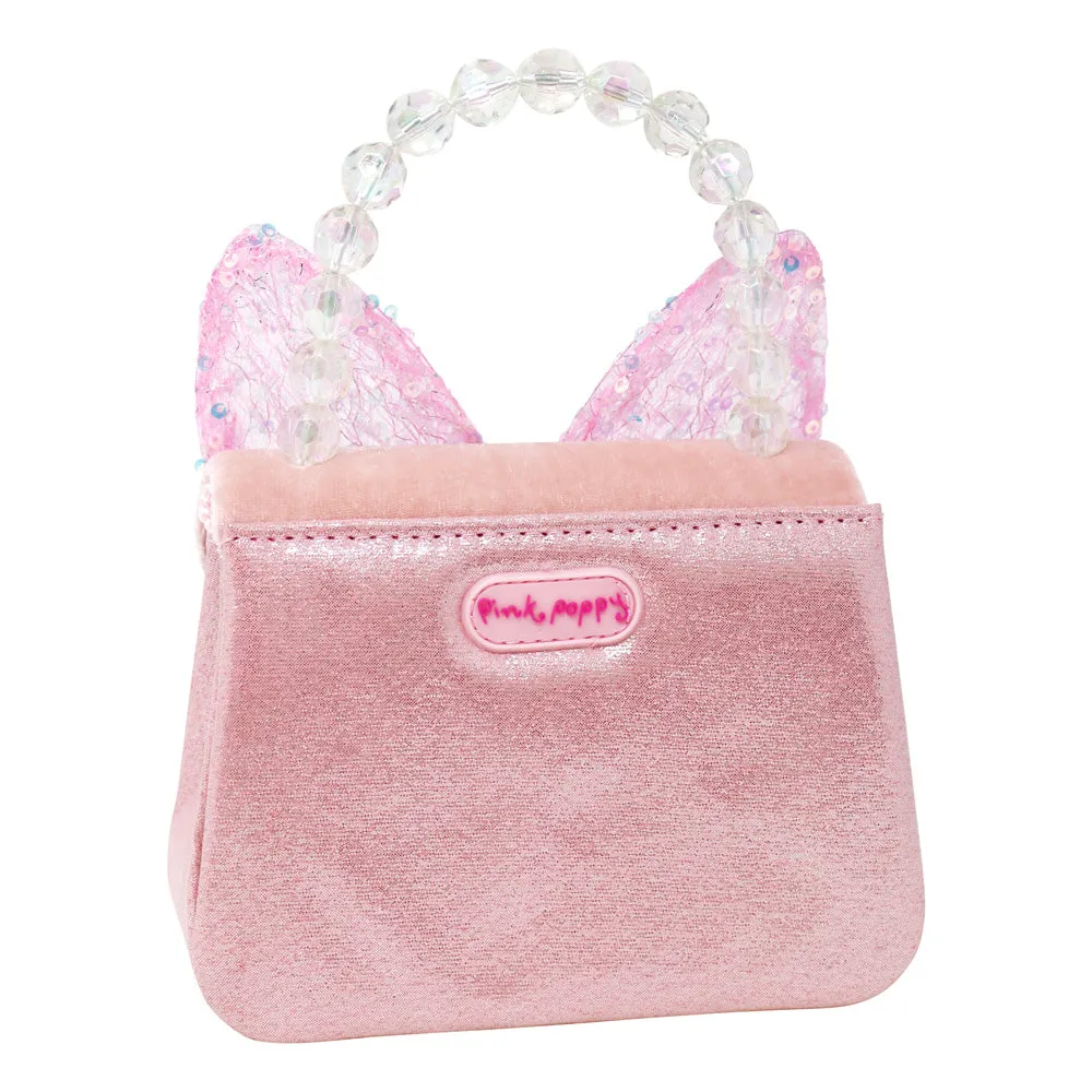 Pink Bella Bunny Sequin Bunny Ears Hard Handbag