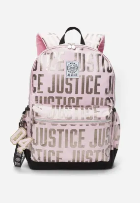 Pink Justice Type Backpack