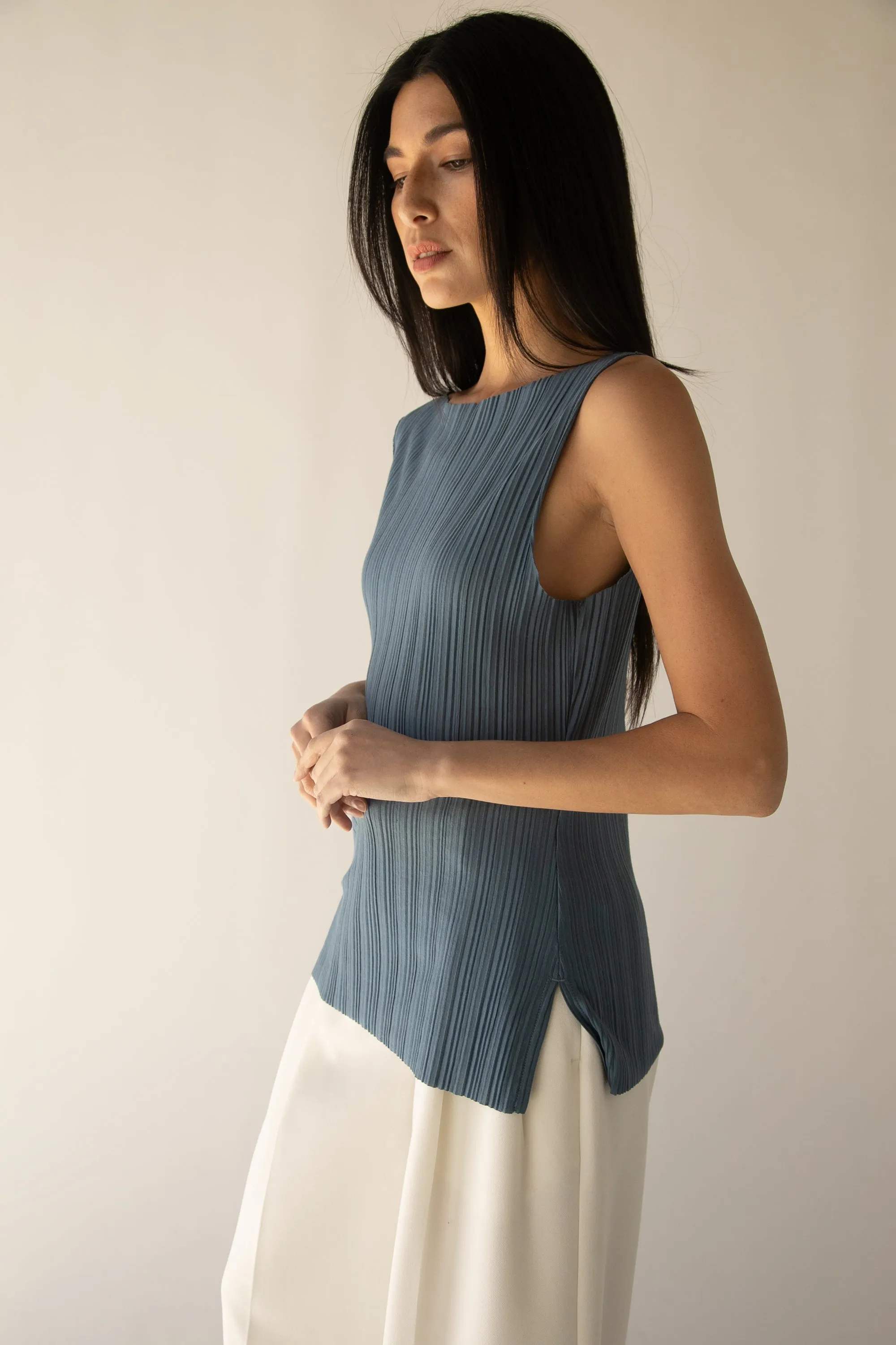 PLEATED TANK TOP