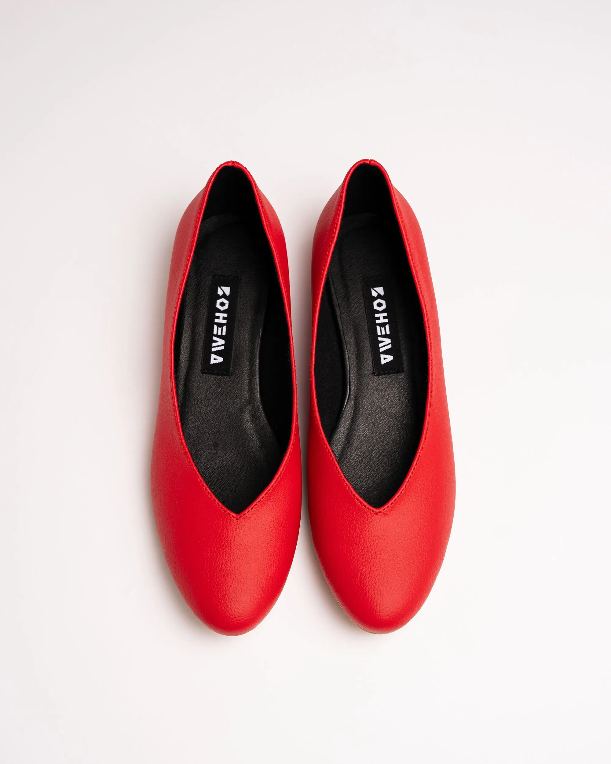 Pumps Red vegan ballerinas made of vegan grape leather Vegea