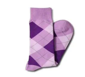 Purple Argyle Socks