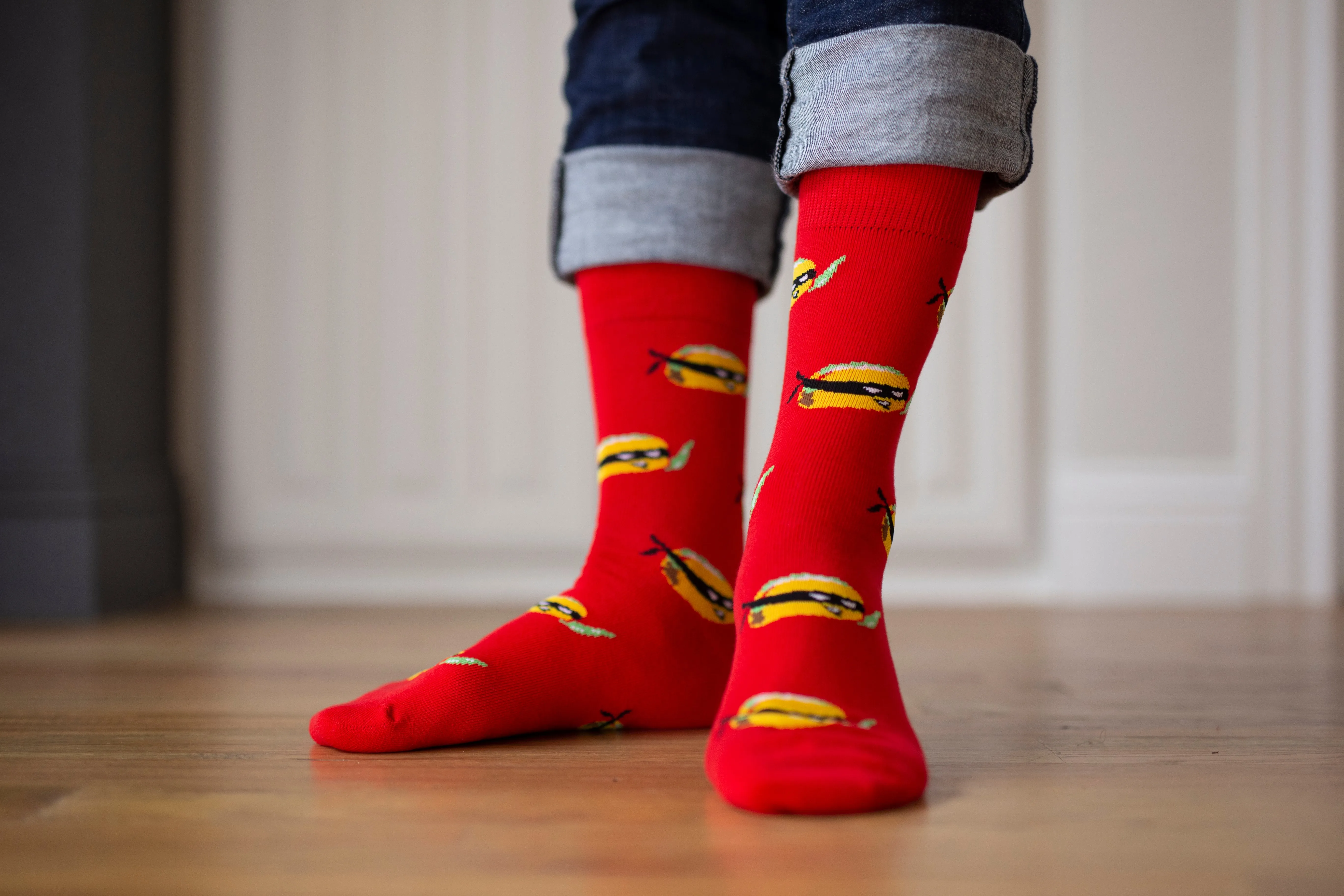 Red Taco Ninja Socks