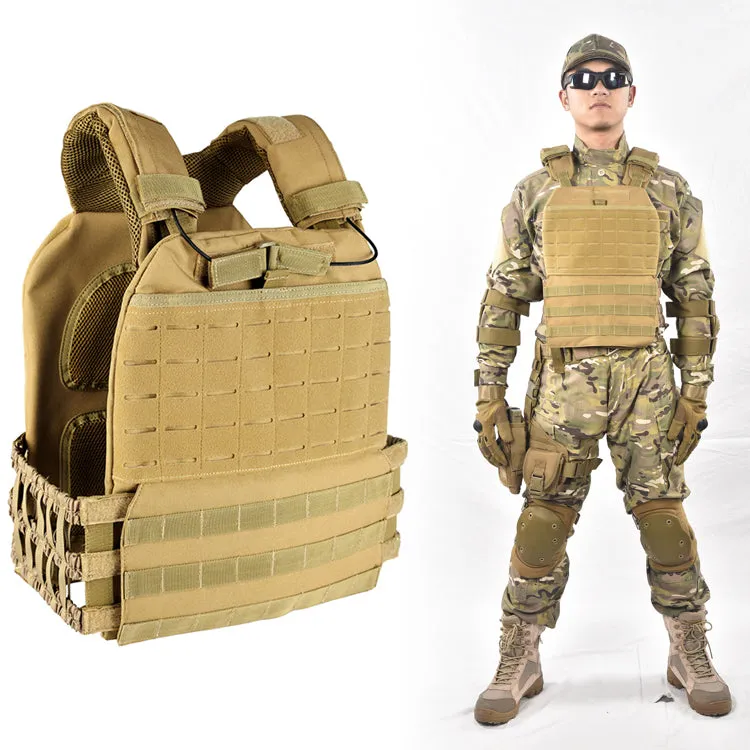 REDEMPTION TACTICAL "AGNAR 2.0“ Quick Release Plate Carrier Vest with DOUBLE STACKED TRIPLE MAG pouch