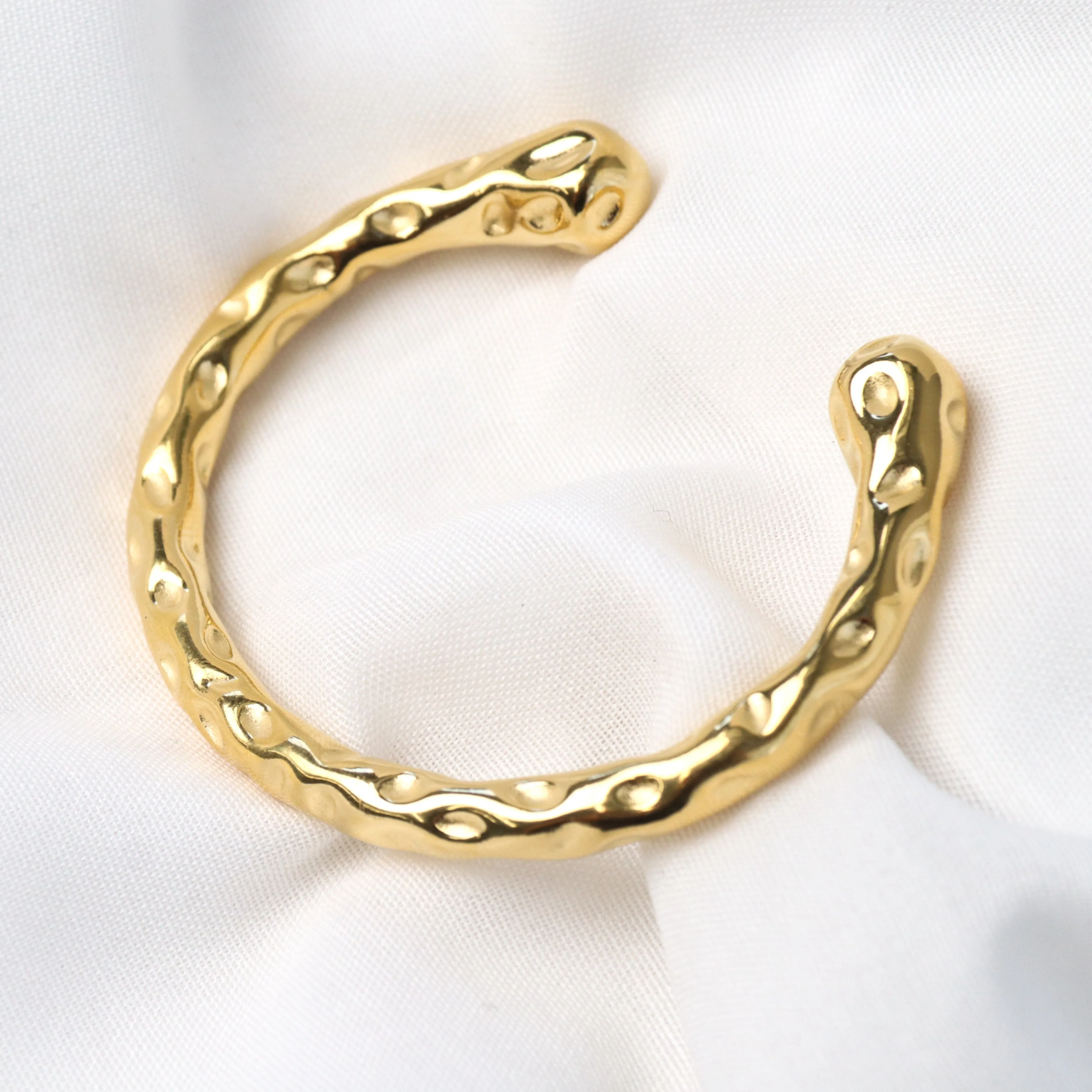 Rosa | Stainless Steel 18K Gold Plated or Silver Cuff Bangle