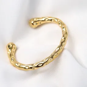 Rosa | Stainless Steel 18K Gold Plated or Silver Cuff Bangle