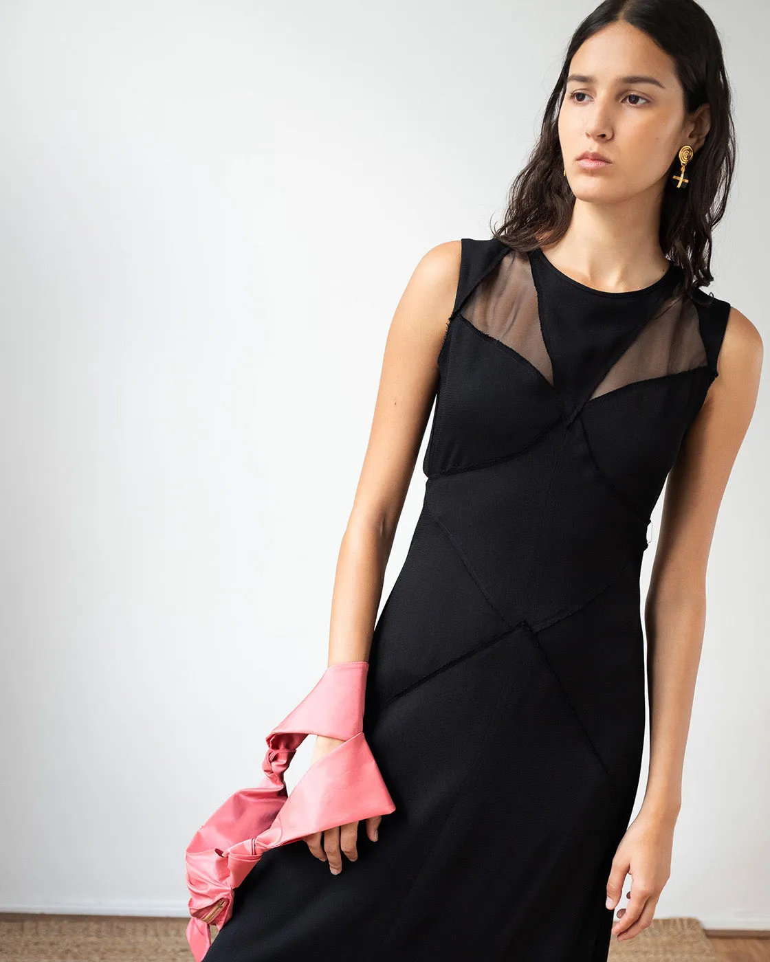 Sadie Dress Crepe Twill Viscose Black