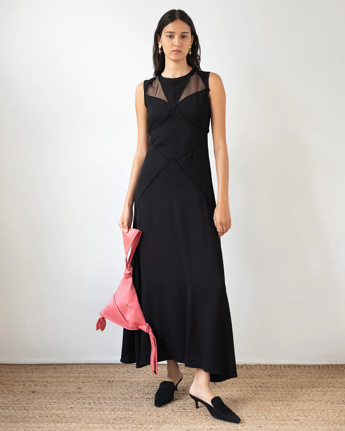 Sadie Dress Crepe Twill Viscose Black