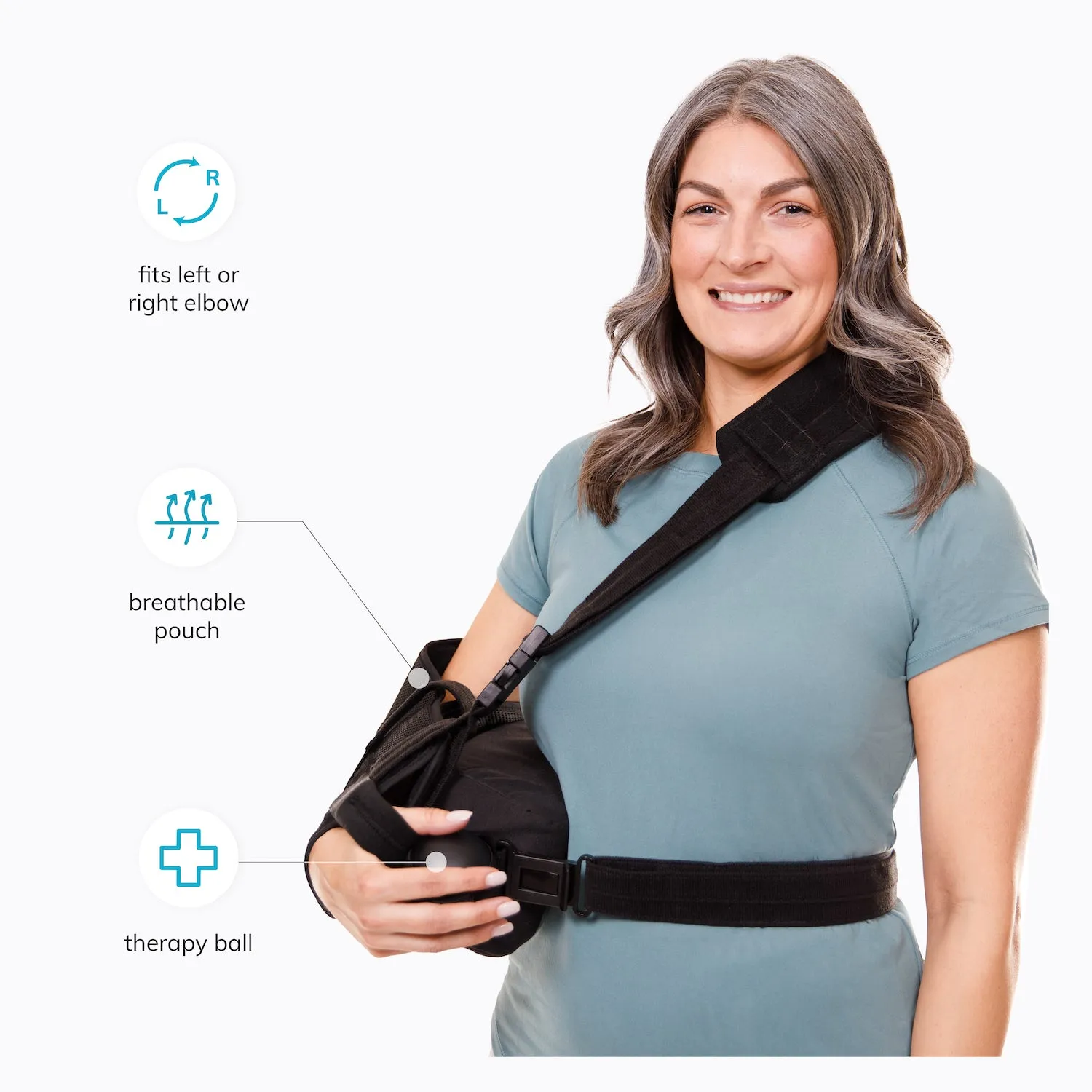 Shoulder Abduction Sling Immobilizer | Rotator Cuff Arm Brace for Post-Surgery Recovery & Subluxation