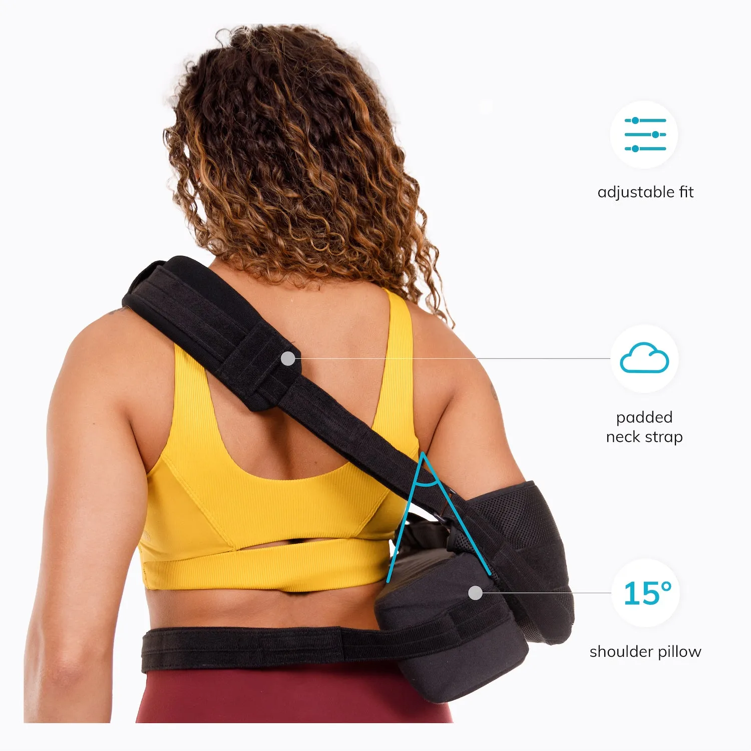 Shoulder Abduction Sling Immobilizer | Rotator Cuff Arm Brace for Post-Surgery Recovery & Subluxation