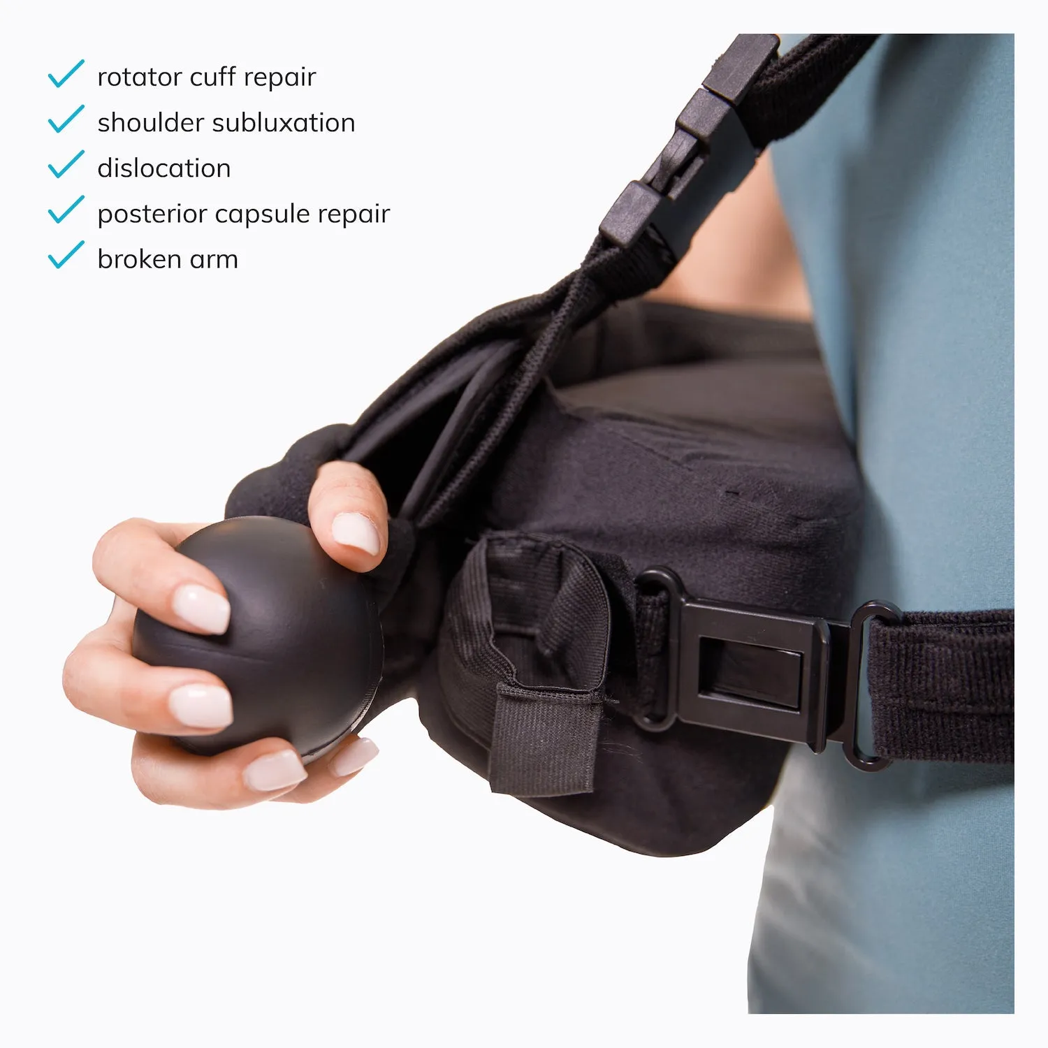 Shoulder Abduction Sling Immobilizer | Rotator Cuff Arm Brace for Post-Surgery Recovery & Subluxation