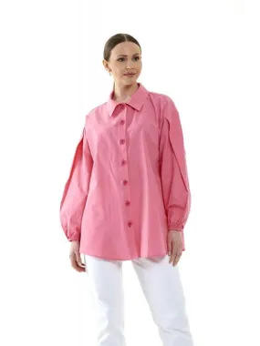 SIMPLE FASHION WOMEN'S LONG SHIRT - 4