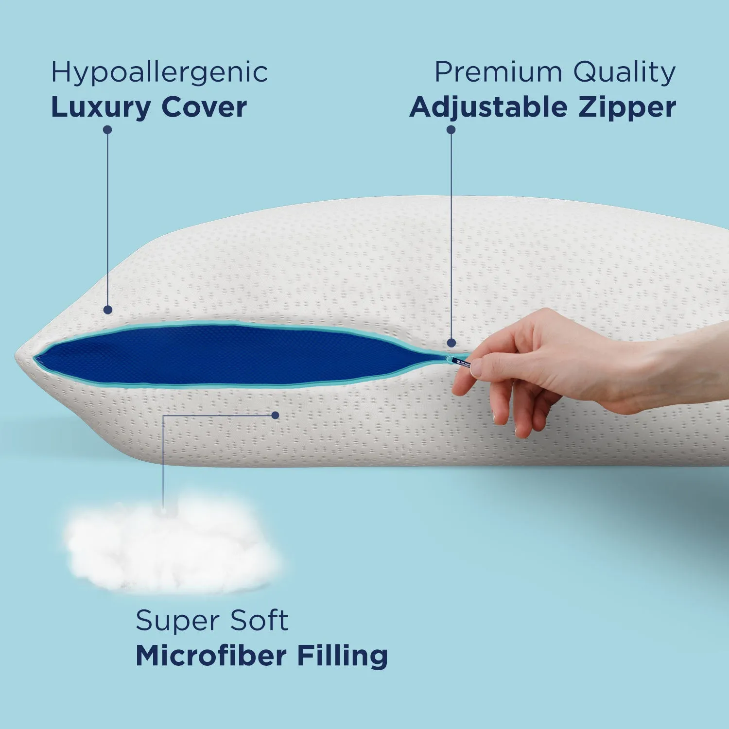 SnowTec Adjustable Plush Pillow