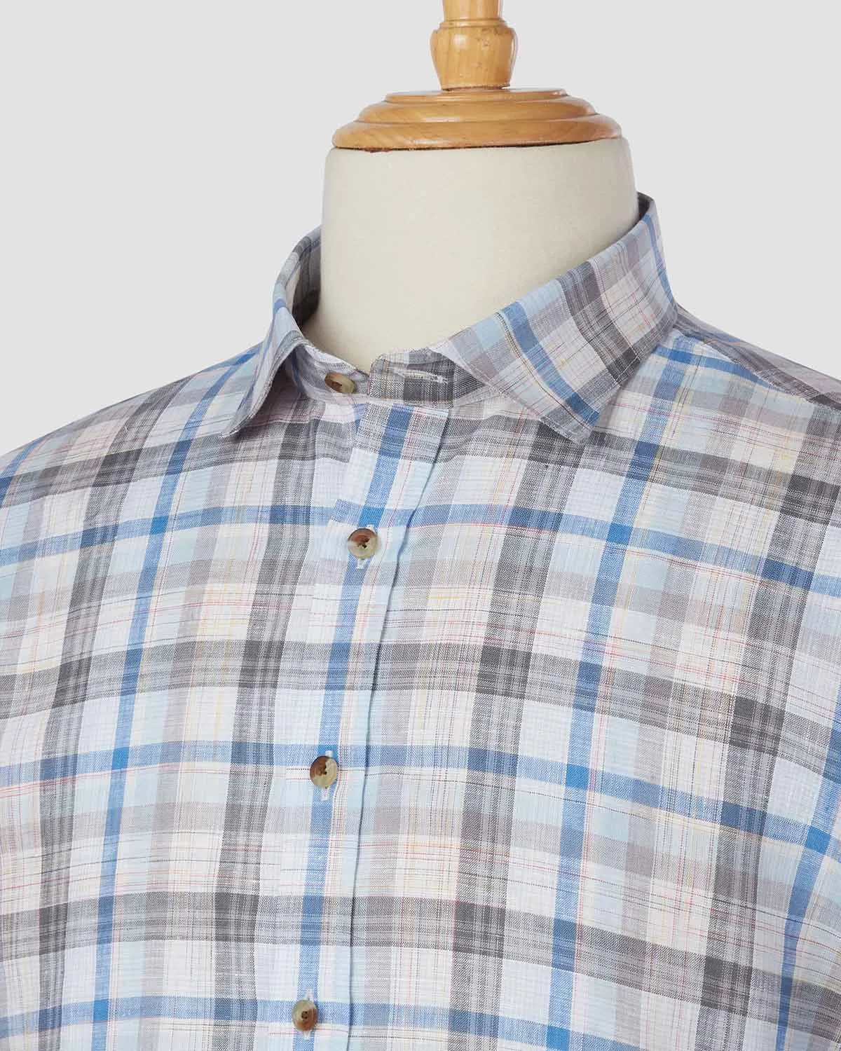 Somelos Mist Mosaic Checked Shirt