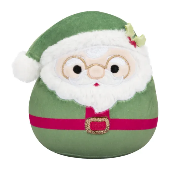 Squishmallow 12 Inch Nick the Santa with Green Suit Christmas Plush Toy