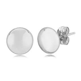 Sterling Silver 7mm Flat bead Earrings