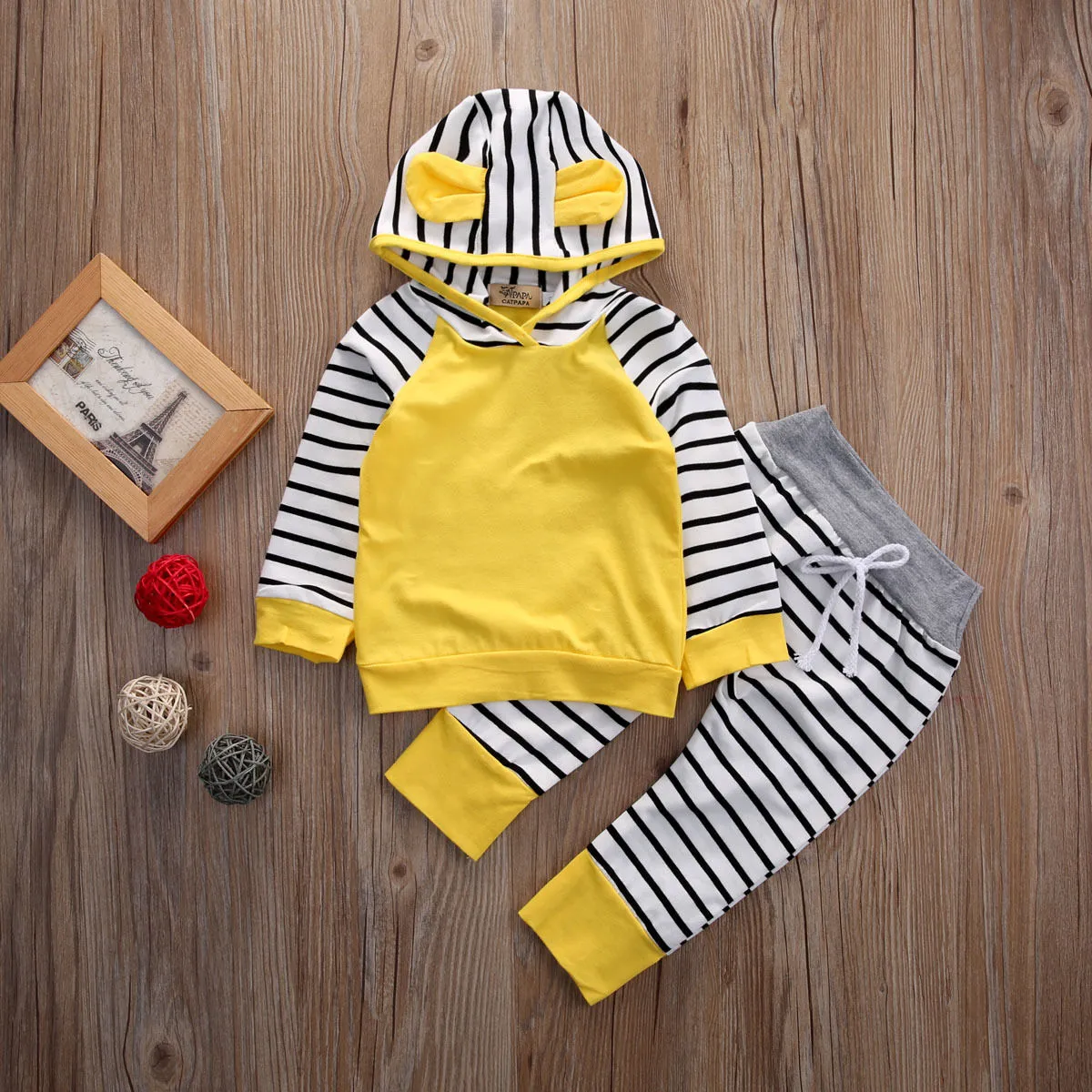 Striped Ears Tracksuit Set