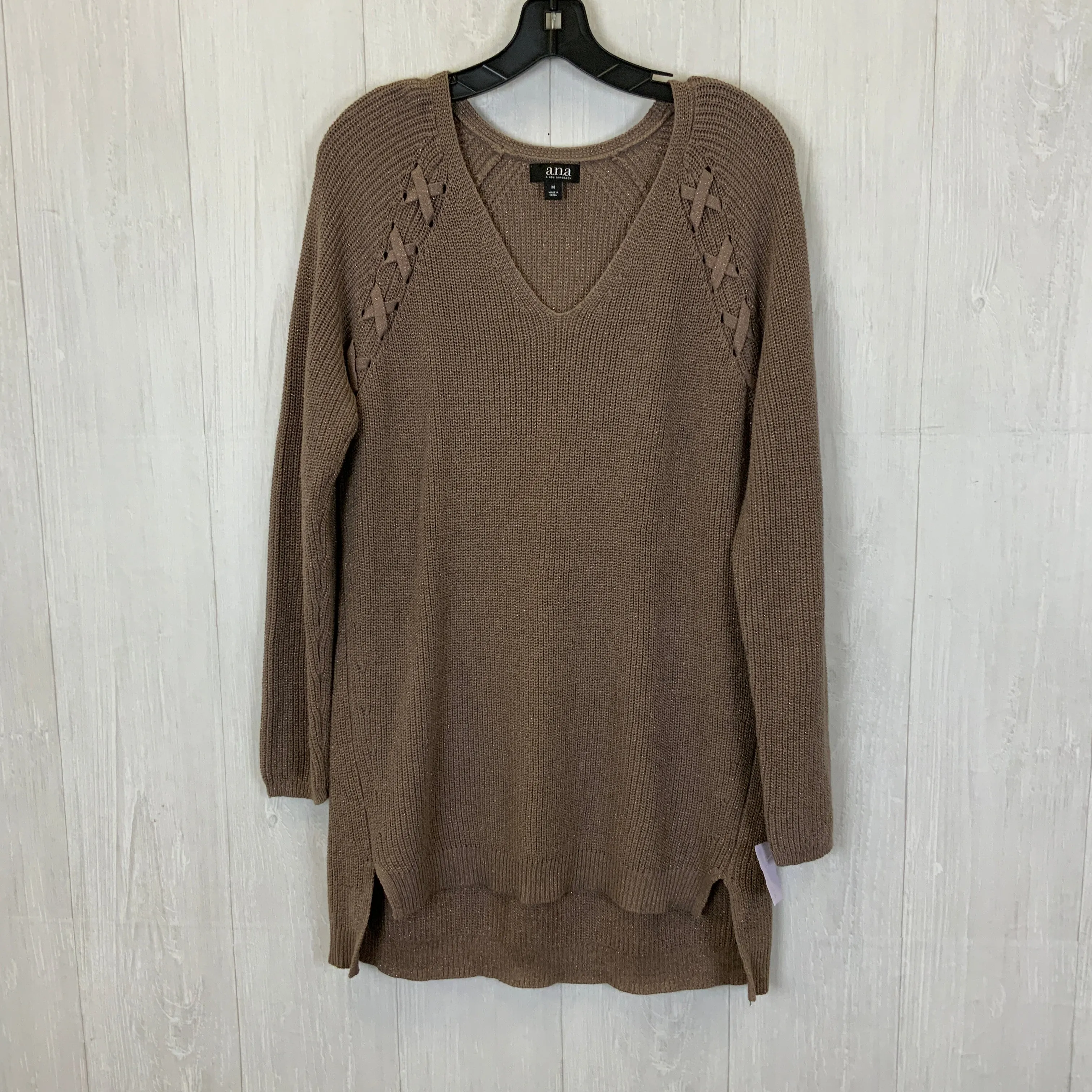 Sweater By Ana In Taupe, Size: M