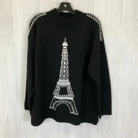 Sweater By Karl Lagerfeld In Black & White, Size: L