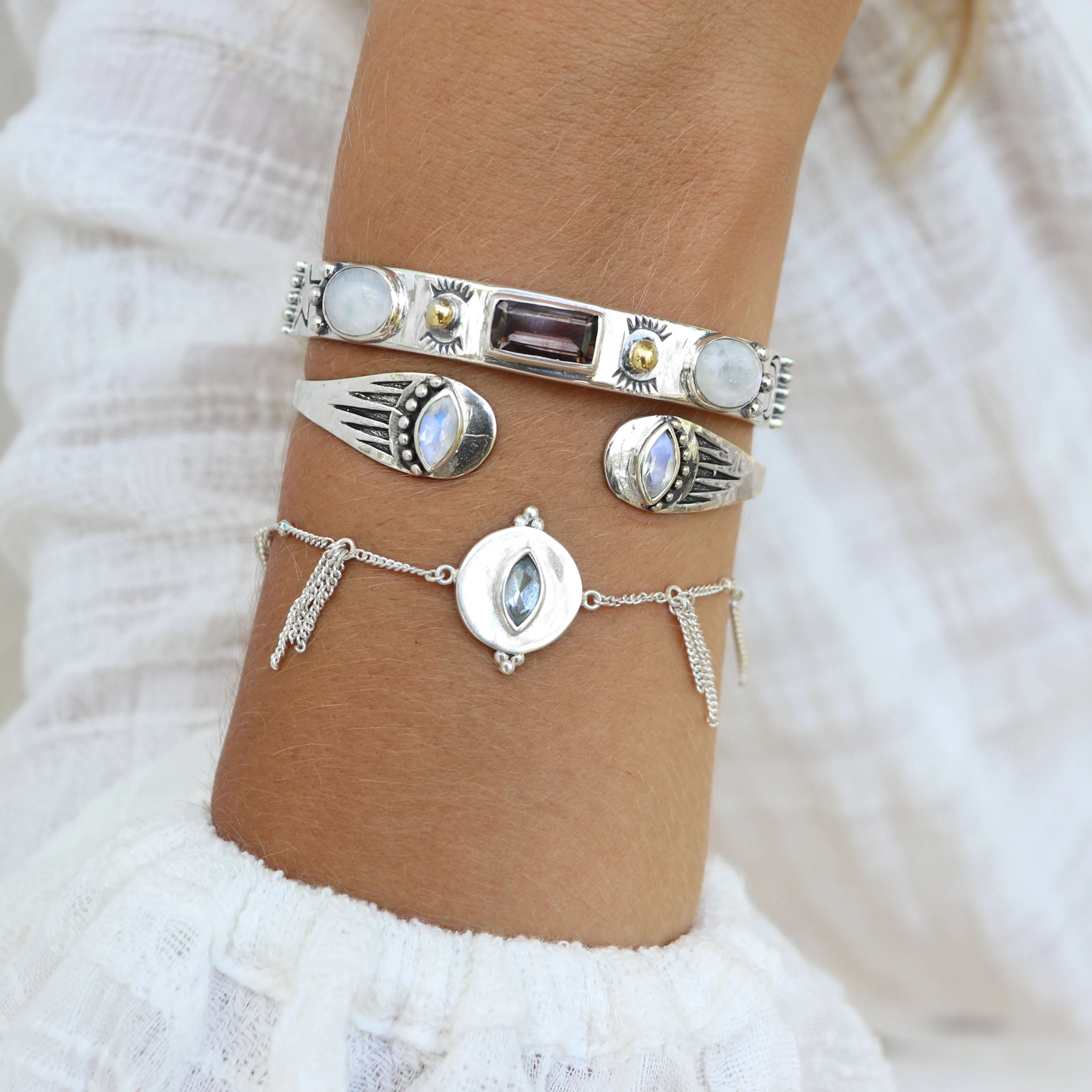 The Eye Silver Cuff