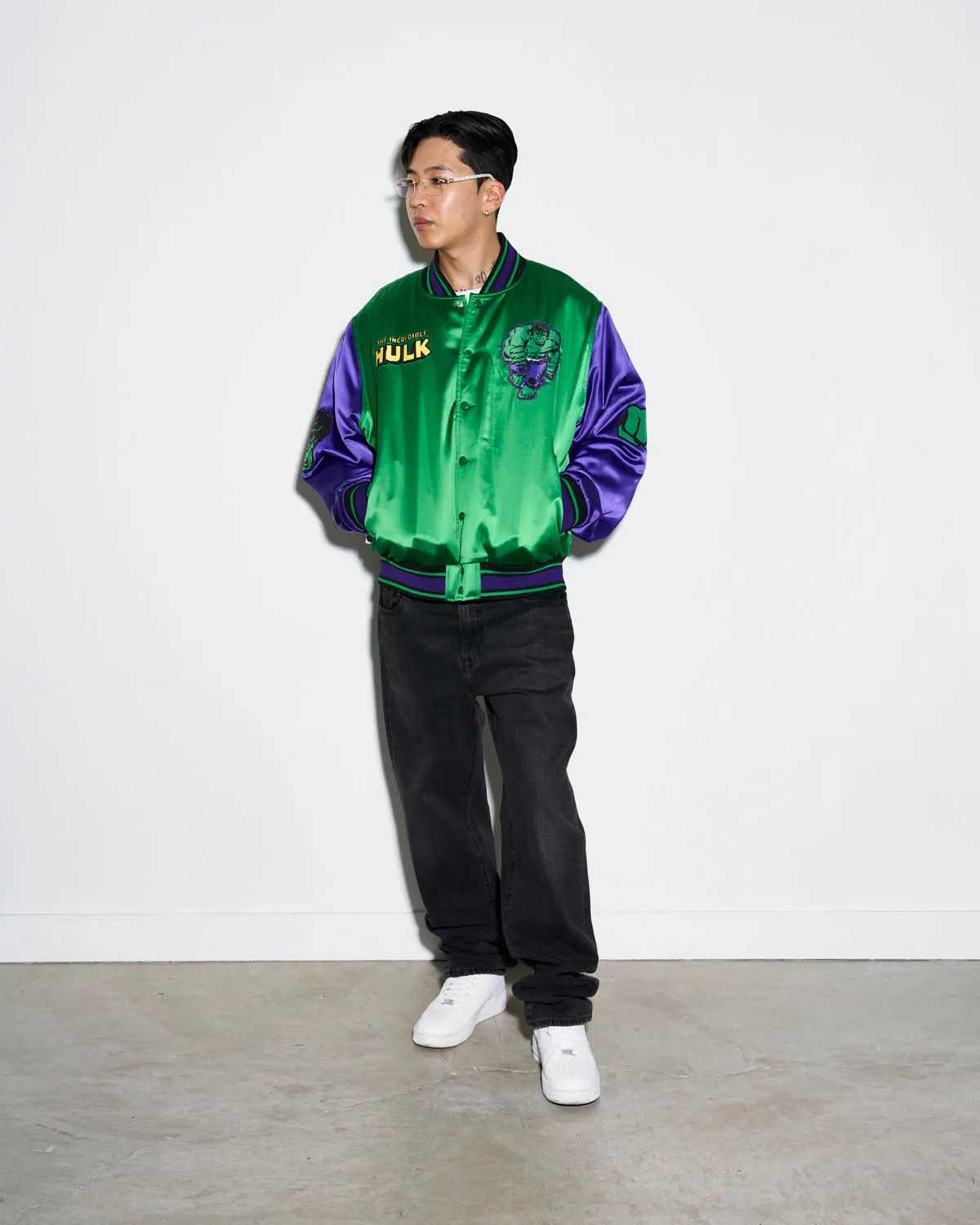 The Incredible Hulk Quilted Satin Jacket