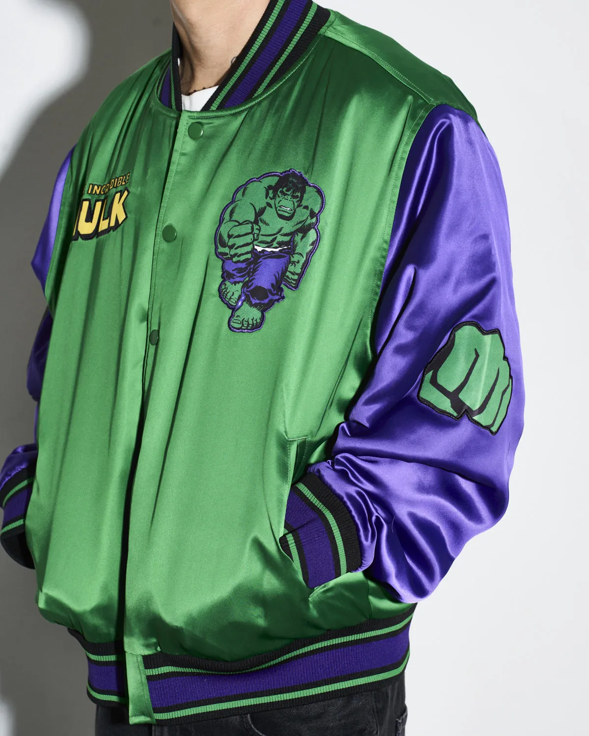 The Incredible Hulk Quilted Satin Jacket