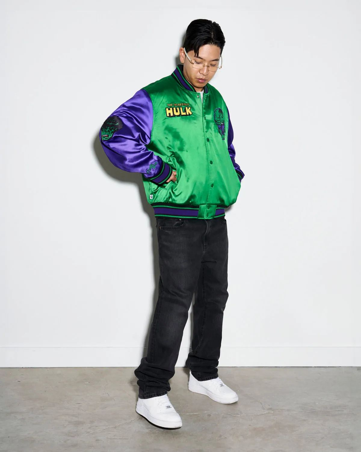 The Incredible Hulk Quilted Satin Jacket