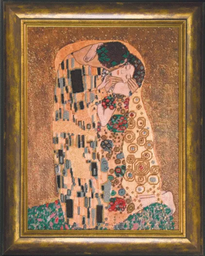 The Kiss by Gustav Klimt Beadwork Kit - Charivna Mit (B-655) | Crystal Art Embroidery