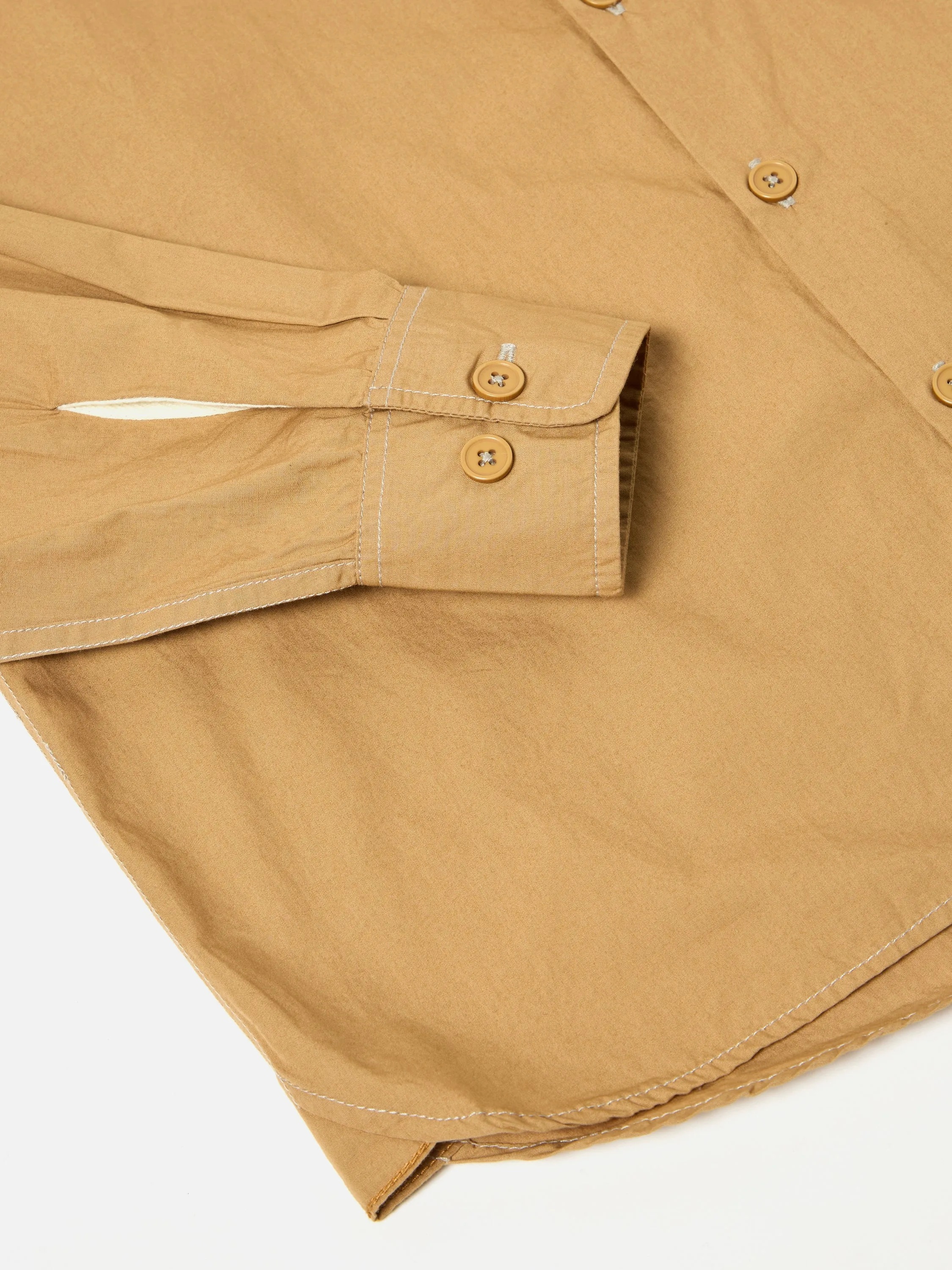 Universal Works Field Shirt in Sand Broad Cloth