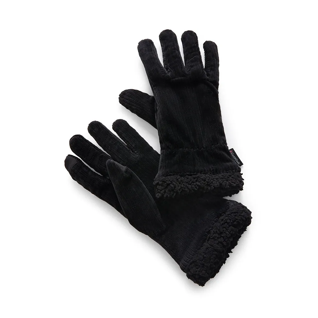 Velour Corduroy Glove with Cloud Fleece Cuff