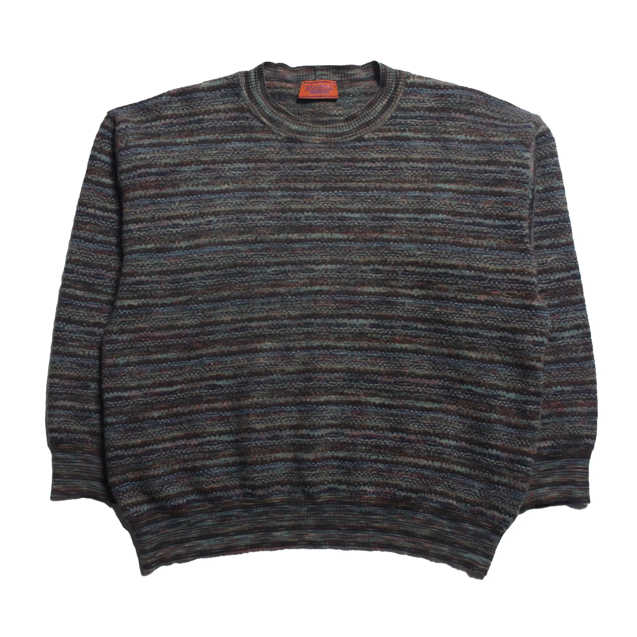 Vintage Example By Missoni Patterned Multicolour Crewneck Knit circa 1980's