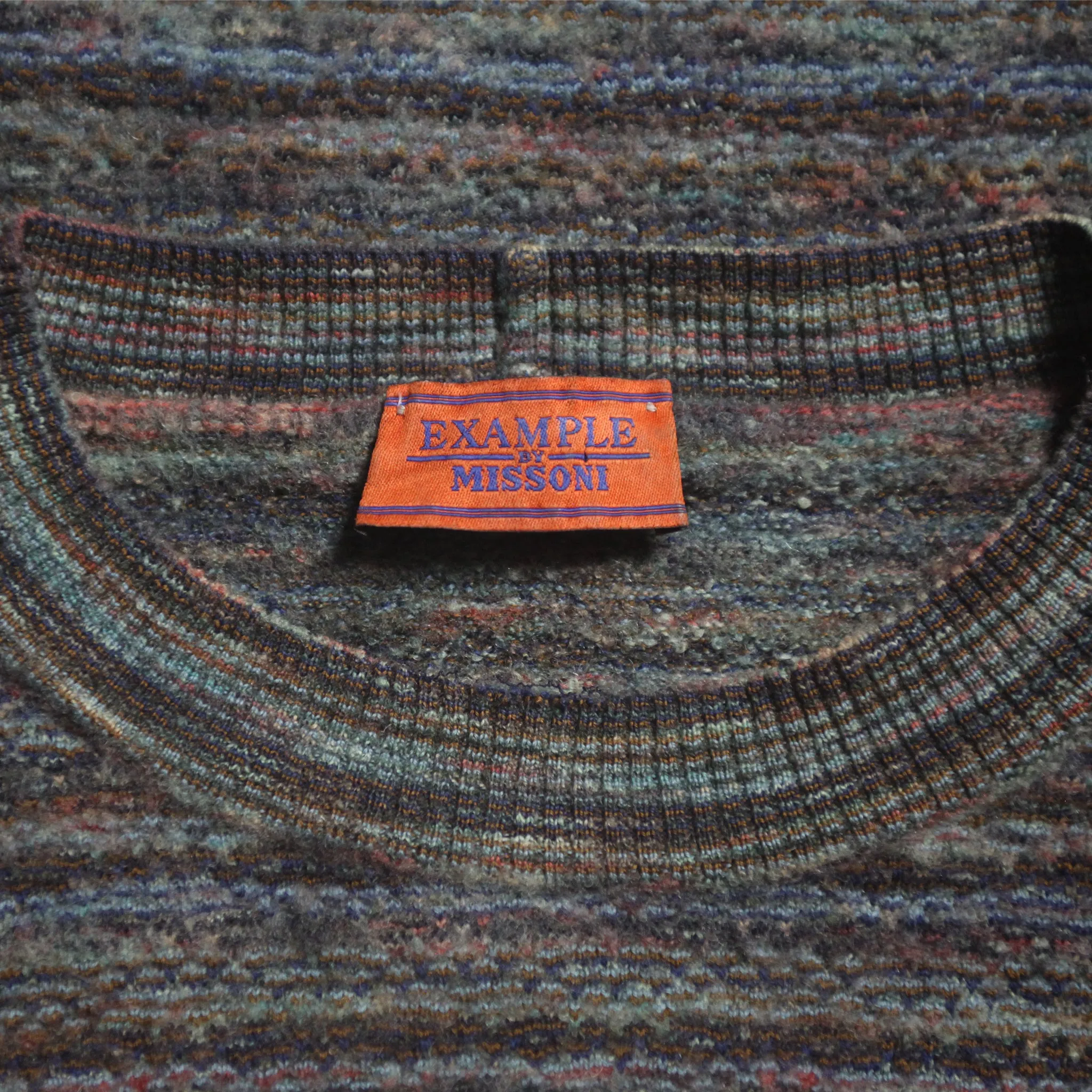 Vintage Example By Missoni Patterned Multicolour Crewneck Knit circa 1980's