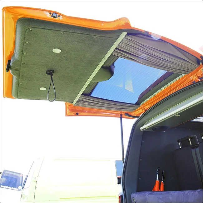 VW T4 Caravelle campervan / Shuttle  Premium 1 x Tailgate Window Curtain with rails Van-X