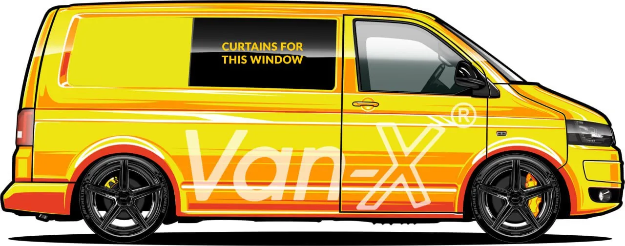 VW T5 Caravelle / Shuttle Premium Window Curtains - Black/Black - CREATE YOUR OWN BUNDLE! Van-X