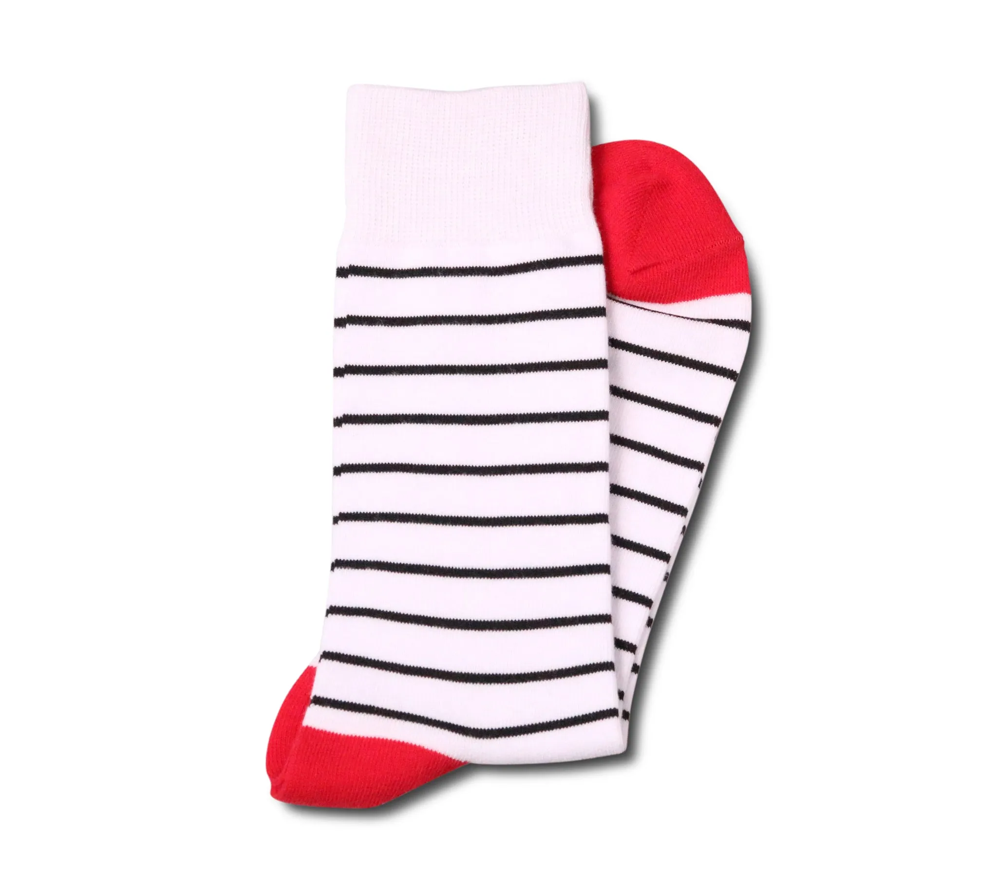 White with Black Stripes Socks