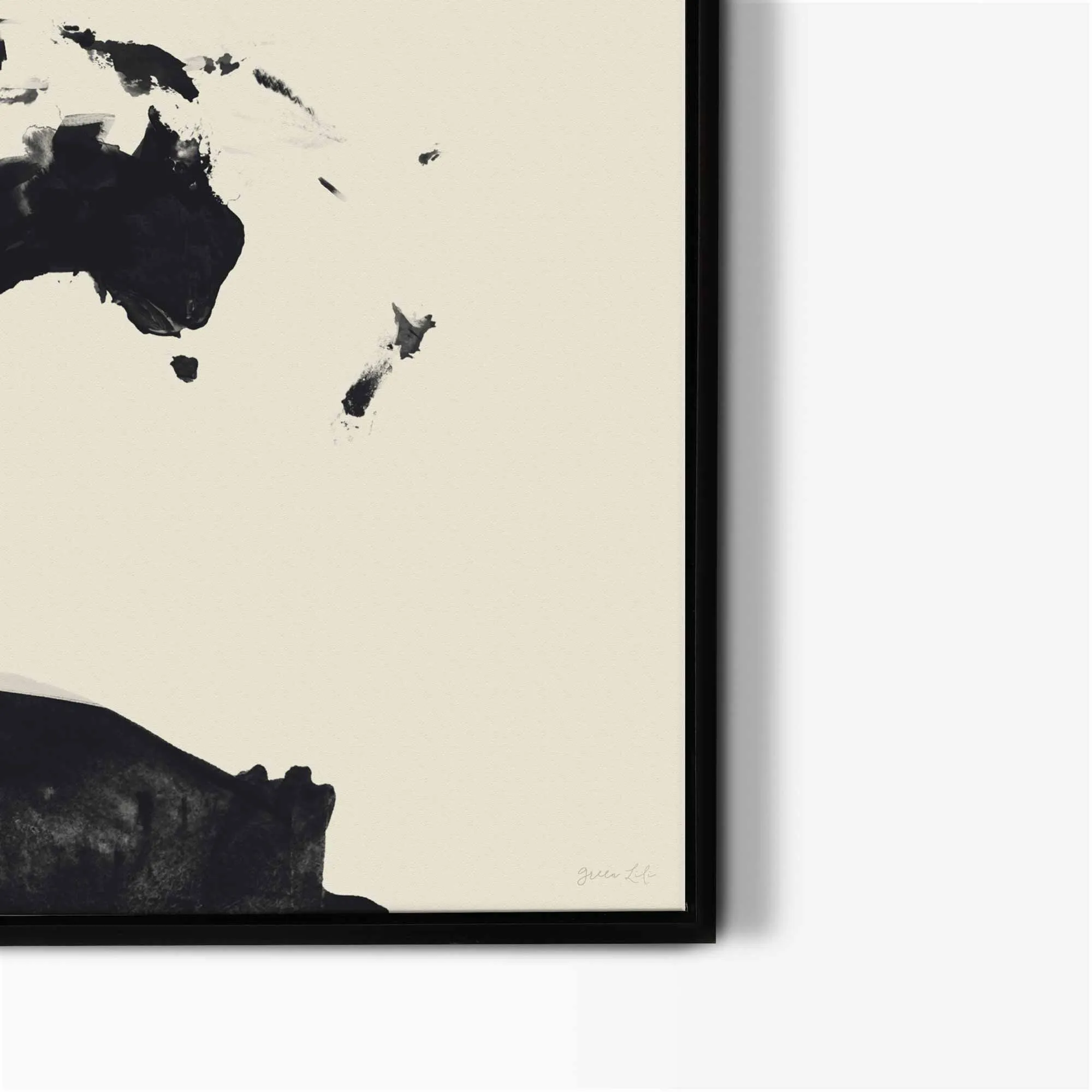 World Map Framed Canvas Art